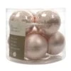 8 Palline Natalizie 70mm In Vetro Rosa Cipria -Offerte Natale Negozio 0003722 8 palline natalizie 70mm in vetro rosa cipria