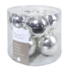 8 Palline Natalizie 70mm In Vetro Argento -Offerte Natale Negozio 0003723 8 palline natalizie 70mm in vetro argento