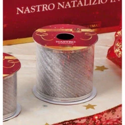 Nastro Bianco 270x6,5cm -Offerte Natale Negozio 0003768 nastro bianco 270x65cm