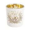 Portacandela Vetro Neve Bianco-Oro -Offerte Natale Negozio 0007352 portacandela vetro neve bianco oro