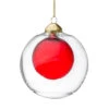 Pallina Natalizia 80mm In Vetro Loop Rosso -Offerte Natale Negozio 0012524 pallina natalizia 80mm in vetro loop rosso