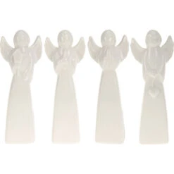 Angelo In Porcellana Bianca 16cm