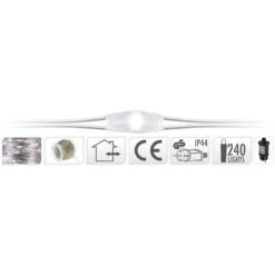 Luci Di Natale Con Cavo Di Metallo 240 MicroLed - Luce Fredda