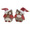 Gufo Con Cappuccio 15cm -Offerte Natale Negozio 0012694 gufo con cappuccio 15cm