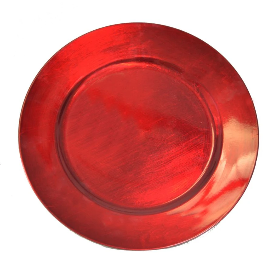 Piatto Plastica Rosso 33cm 3 Piatto Plastica Rosso 33cm