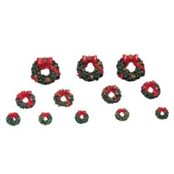 Lemax Wreaths With Red Bow - 34957