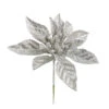 Pick Decorazione Floreale Stella Di Natale Classica - Argento -Offerte Natale Negozio 0019972 pick decorazione floreale stella di natale classica argento
