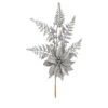 Pick Decorazione Floreale Stella Di Natale E Felce - Argento -Offerte Natale Negozio 0019974 pick decorazione floreale stella di natale e felce argento