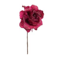 Pick Decorazione Floreale Rosa Borgogna