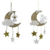 Targhetta In Legno Dream Con Luna, Stelle E Angelo -Offerte Natale Negozio 0021151 targhetta in legno dream con luna stelle e angelo