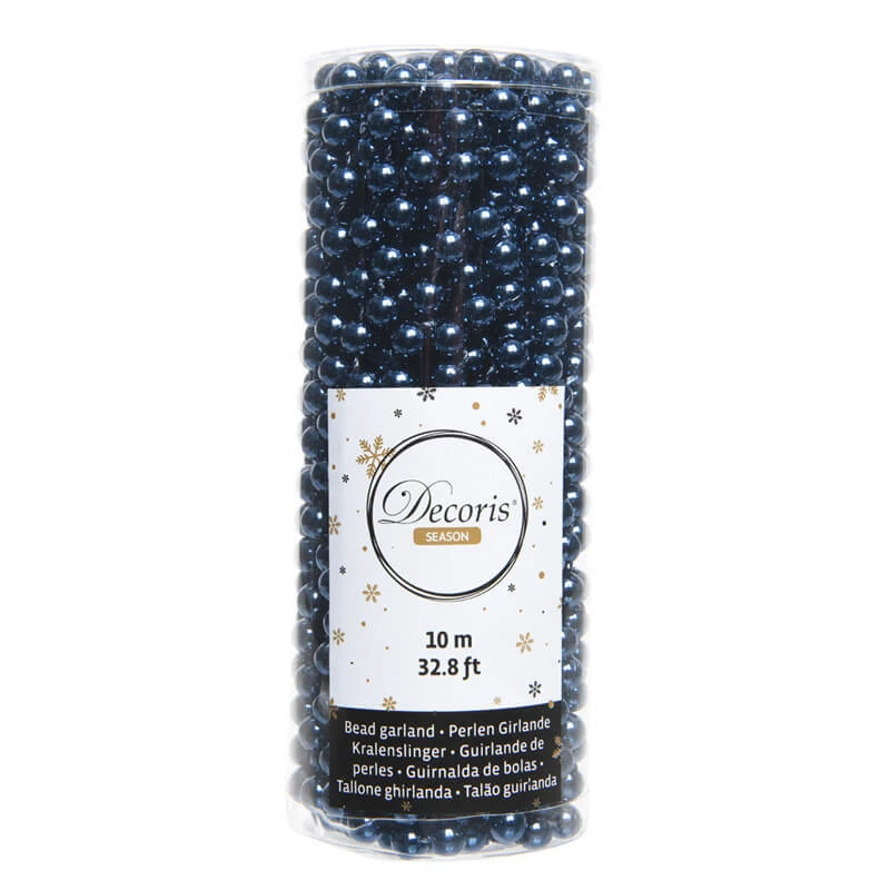 Filo Decorativo Natalizio Con Palline 1000cm Blu Notte 3 Filo Decorativo Natalizio Con Palline 1000cm Blu Notte