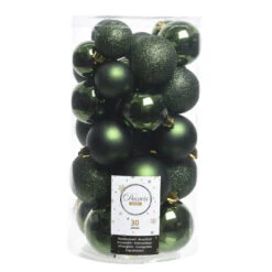 30 Palline Verde Pino - Decoro Natalizio