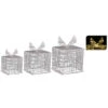 Set 3 Pacchi Regalo In Filo Acrilico Con 90 MicroLed -Offerte Natale Negozio 0022161 set 3 pacchi regalo in filo acrilico con 90 microled