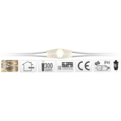 Cascata 300 Led Bianco Caldo