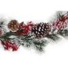 Ghirlanda Natalizia Innevata Con Bacche E Pigne 190cm -Offerte Natale Negozio 0032681 ghirlanda natalizia innevata con bacche e pigne 190cm