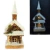 Chiesetta Innevata In Legno Con Luci 35cm -Offerte Natale Negozio 0032700 chiesetta innevata in legno con luci 35cm