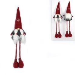 Gnomo Di Natale Con Gambe Lunghe 65cm