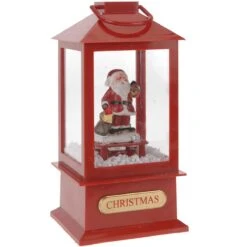 Lanterna Con Effetto Nevicata E Musica 23 Cm