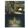 Quadro A LED E Fibre Ottiche Con Ambientazione Natalizia 38 X 58 Cm -Offerte Natale Negozio 0032802 quadro a led e fibre ottiche con ambientazione natalizia 38 x 58 cm