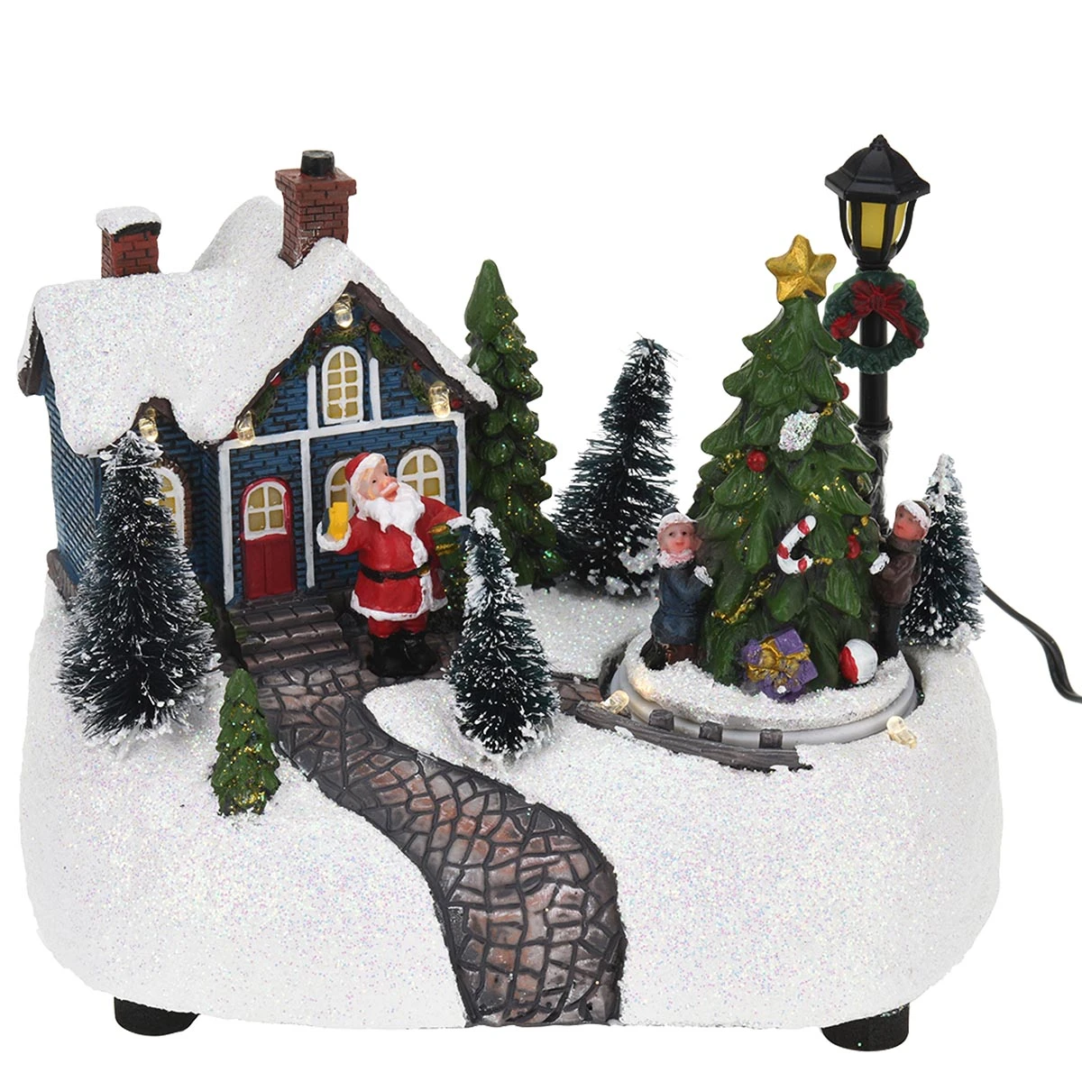 Scena Natalizia Luci LED E Movimento Per Villaggio Natalizio 3 Scena Natalizia Luci LED E Movimento Per Villaggio Natalizio