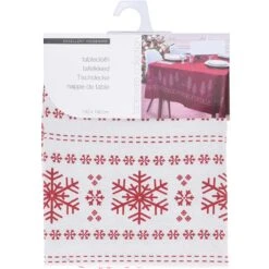 Tovaglia Natalizia 6 Posti Con Decorazione Fiocchi Di Neve 130x180 Cm -Offerte Natale Negozio 0032886 tovaglia natalizia 6 posti con decorazione fiocchi di neve 130x180 cm