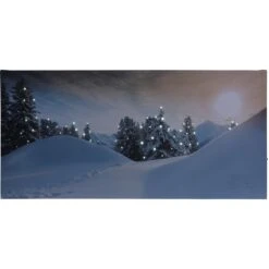 Quadro A LED Con Paesaggi E Alberi Innevati 28x58cm -Offerte Natale Negozio 0032908 quadro a led con paesaggi e alberi innevati 28x58cm