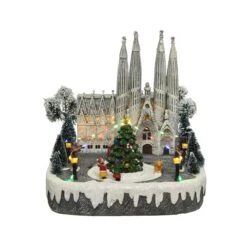 Scena Natalizia Villaggio Di Barcellona