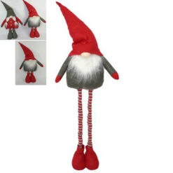 Gnomo Di Natale Con Gambe Estensibili 65 Cm