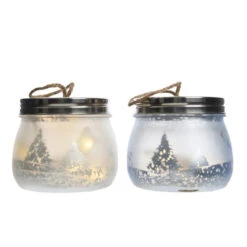 Lanterna Con Paesaggio Luminoso 9cm