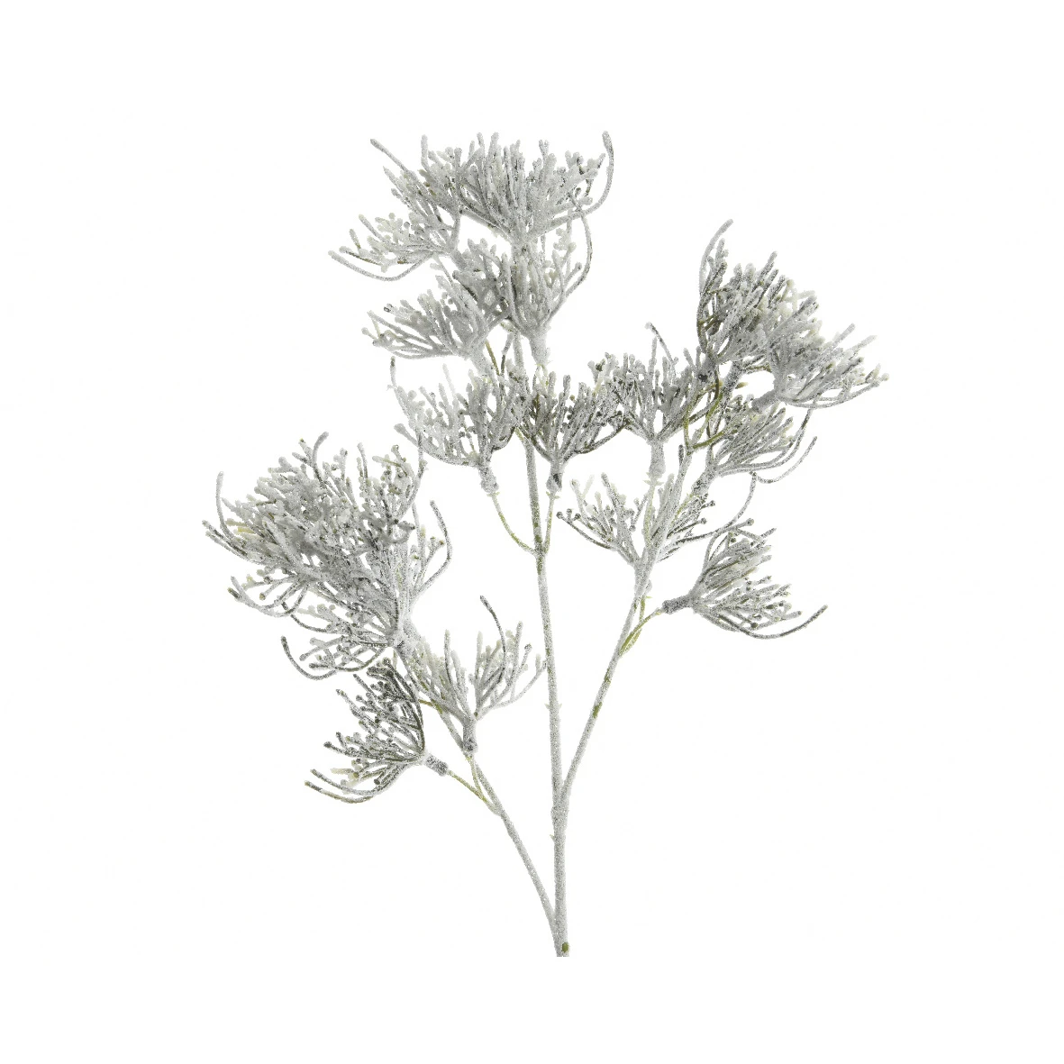 Addobbo Floreale Ramo Pungitopo 68cm Argento 3 Addobbo Floreale Ramo Pungitopo 68cm Argento