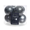 8 Palline Natalizie 70mm In Vetro Grigie -Offerte Natale Negozio 0056036 8 palline natalizie 70mm in vetro grigie