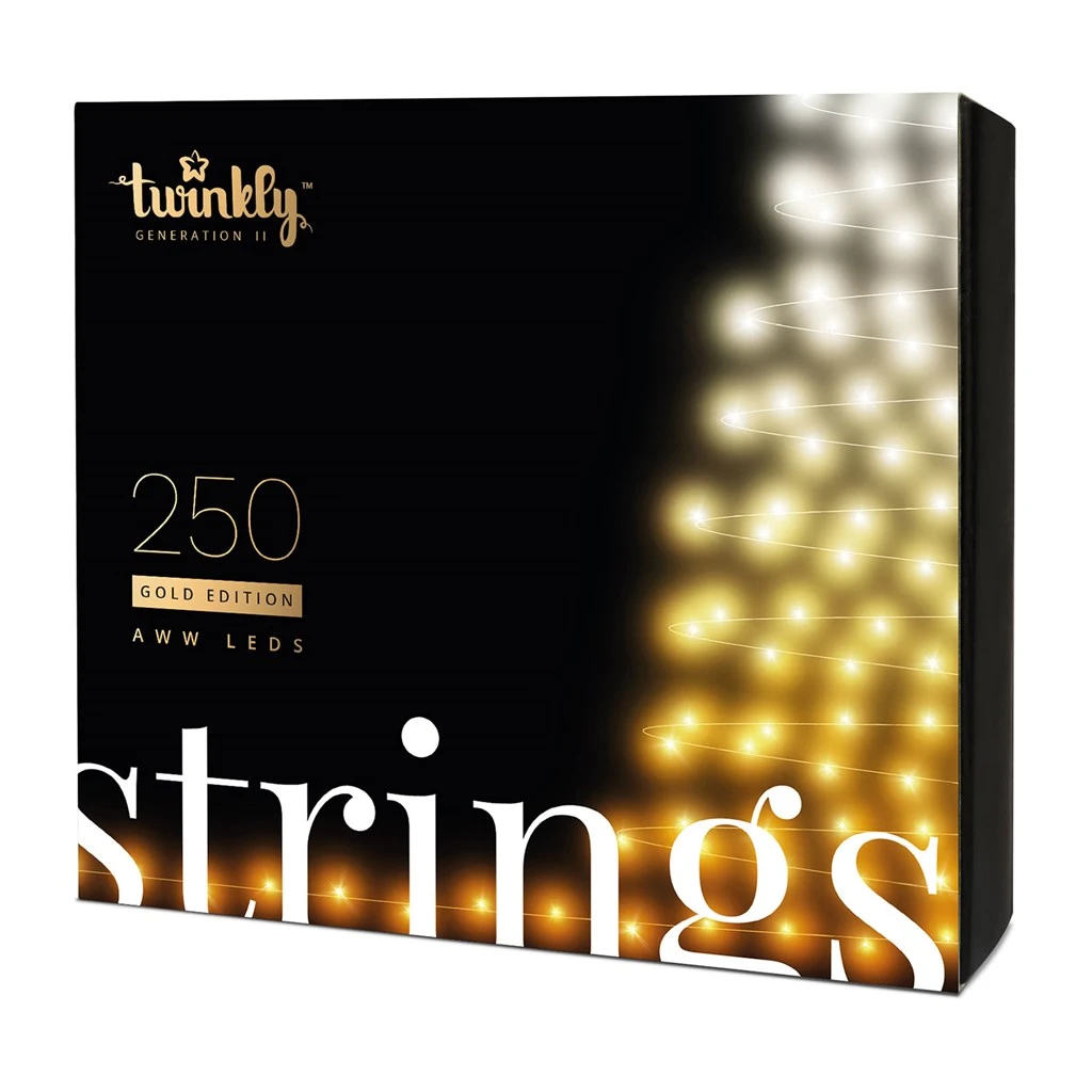 Twinkly Strings Gold Edition Catena 250 LED Ambrato E Bianco AWW 4 Twinkly Strings Gold Edition Catena 250 LED Ambrato E Bianco AWW - immagine 2