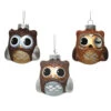 Addobbo Natalizio Gufo Vetro Glitter 2 Addobbo Natalizio Gufo Vetro Glitter -Offerte Natale Negozio 0056863 addobbo natalizio gufo vetro glitter