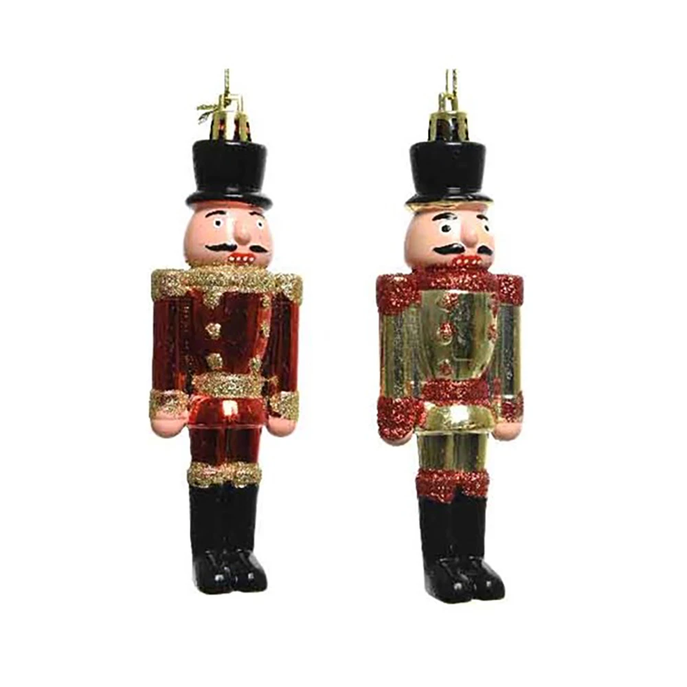 Addobbo Natalizio Schiaccianoci Infrangibile Rosso Oro 3 Addobbo Natalizio Schiaccianoci Infrangibile Rosso Oro