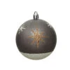 Pallina Natalizia 80mm Infrangibile Grigia Con Decorazione -Offerte Natale Negozio 0057050 pallina natalizia 80mm infrangibile grigia con decorazione