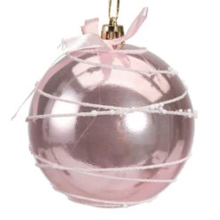 Pallina Natalizia 80mm Infrangibile Rosa Cipria Con Decorazione -Offerte Natale Negozio 0057056 pallina natalizia 80mm infrangibile rosa cipria con decorazione