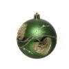 Pallina Natalizia 80mm Infrangibile Verde Con Decorazione Glitter -Offerte Natale Negozio 0057065 pallina natalizia 80mm infrangibile verde con decorazione glitter