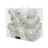 26 Palline Natalizie 100mm Infrangibili Bianco Iride -Offerte Natale Negozio 0057095 26 palline natalizie 100mm infrangibili bianco iride