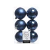 6 Palline Natalizie 80mm Infrangibili Blu Notte -Offerte Natale Negozio 0057128 6 palline natalizie 80mm infrangibili blu notte