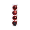 4 Palline Natalizie 100mm In Vetro Rosse -Offerte Natale Negozio 0057191 4 palline natalizie 100mm in vetro rosse