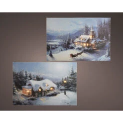 Quadro Natalizio LED 28x38cm -Offerte Natale Negozio 0057202 quadro natalizio led 28x38cm