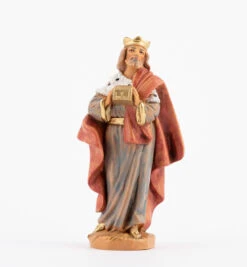 Re Magio Bianco A Piedi Per Presepe 9,5cm