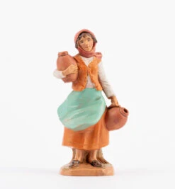 Pastorella Con Brocche Per Presepe 9,5cm