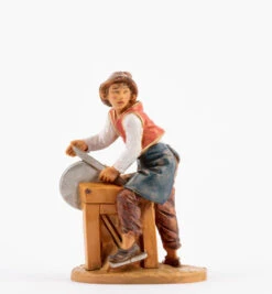 Apprendista Arrotino Per Presepe 12cm