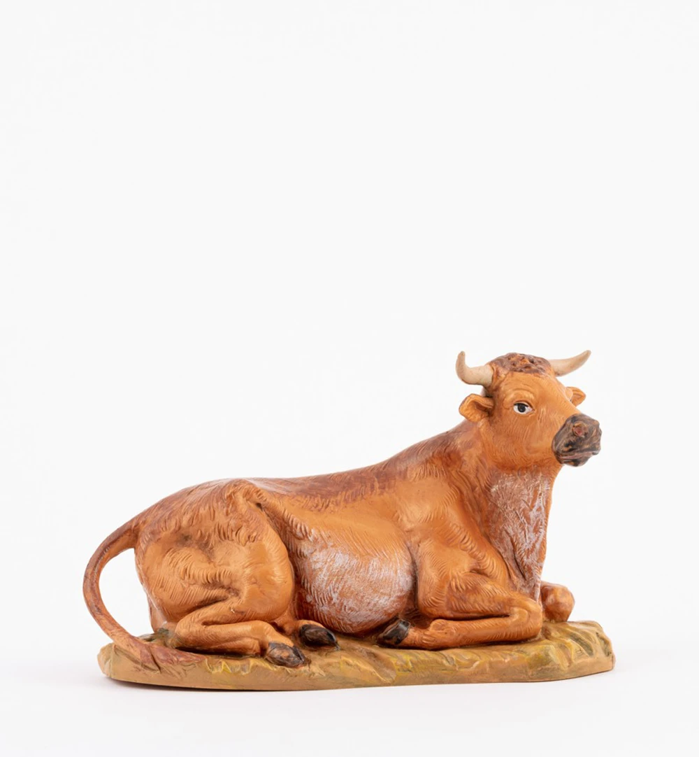 Bue Seduto Per Presepe 19cm 3 Bue Seduto Per Presepe 19cm