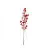 Addobbo Floreale Ramo Decorativo Bacche Innevato 27cm Rosso