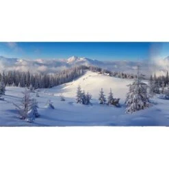 My Village Poster Foresta Invernale Per Villaggio Natalizio E Presepe 150x75cm