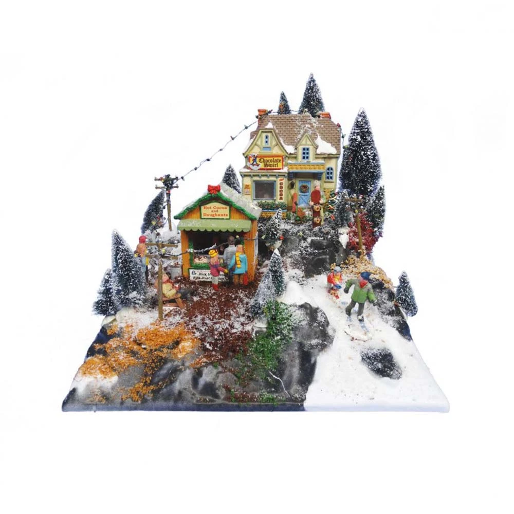My Village Base Mini Pista Da Sci Per Villaggio Natalizio E Presepe 39x38x14cm 4 My Village Base Mini Pista Da Sci Per Villaggio Natalizio E Presepe 39x38x14cm - immagine 2