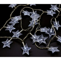 Catena Luminosa 100 Stelline 3D LED Bianco Freddo 5 M