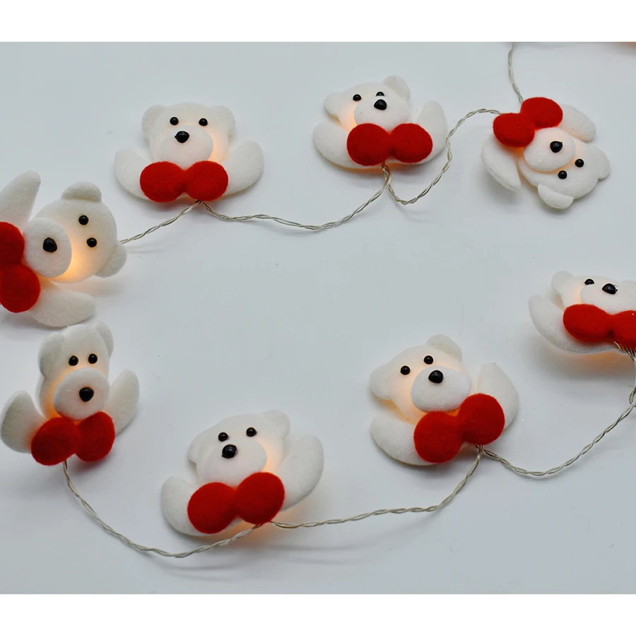 Catena Luminosa Con 10 Orsetti LED A Batteria 3 Catena Luminosa Con 10 Orsetti LED A Batteria